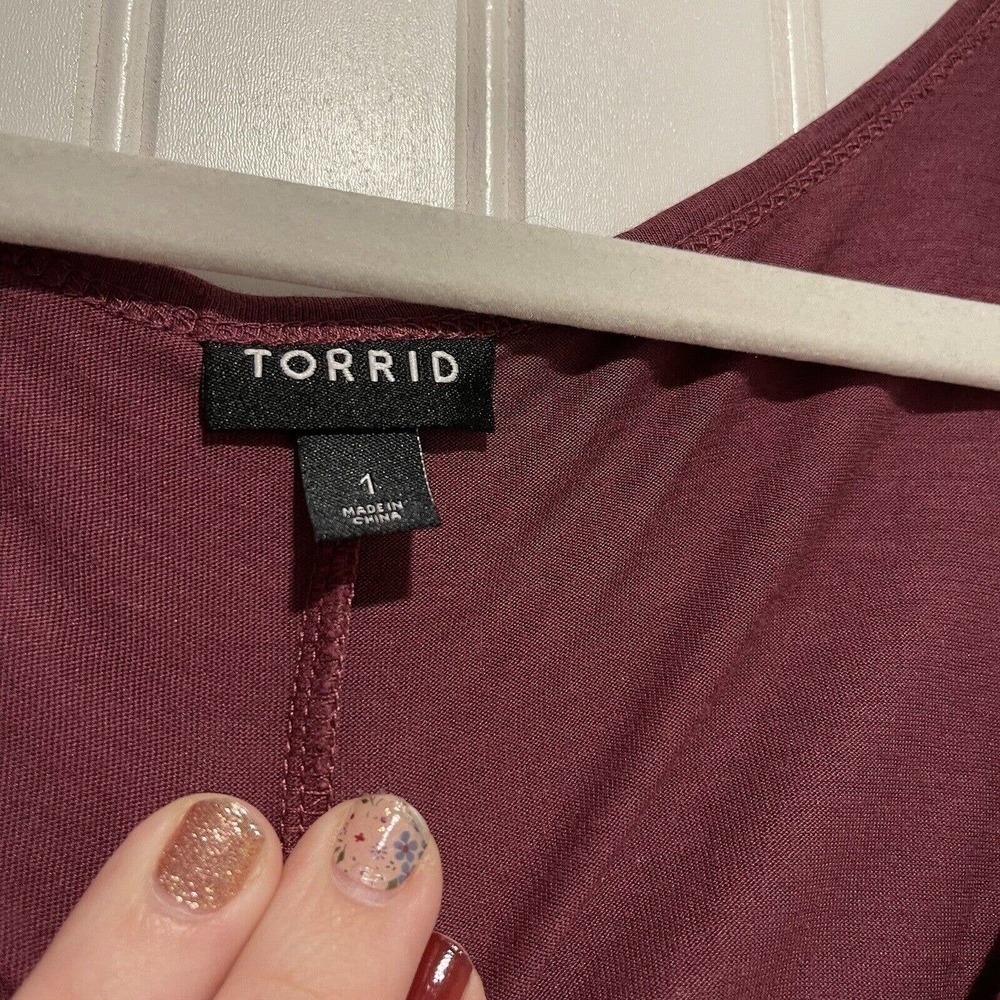 Torrid Purple Scoop Neck Tank Size 1X - Picture 3 of 5